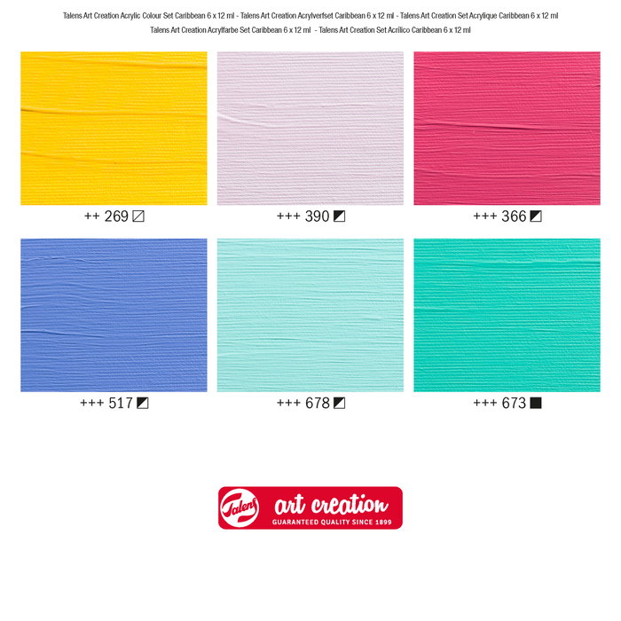 Talens Art Creation Set acrílico Caribbean 6 x 12 ml
